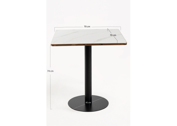 Mesa Roffi Cuadrada 70cm Negra