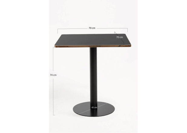 Mesa Roffi Cuadrada 70cm Negra