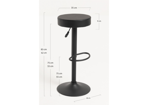 Taburete Mura Black