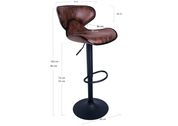 Taburete Chester Black