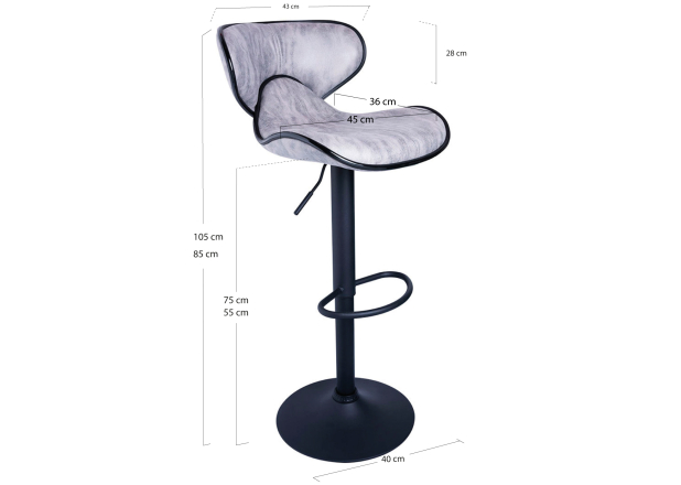 Taburete Chester Black