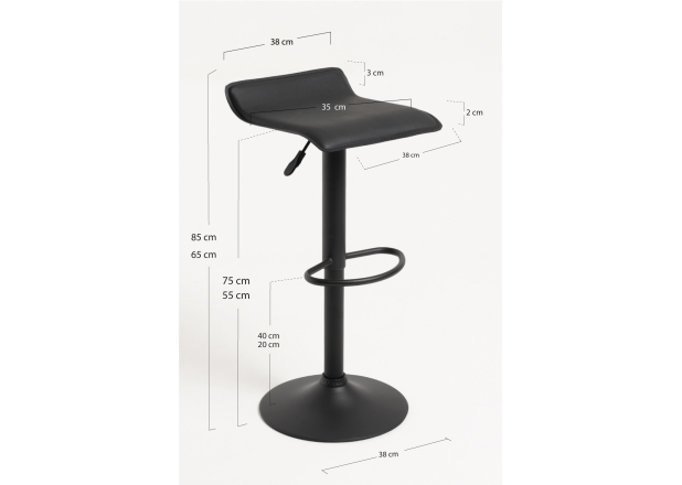 Taburete Tom Black