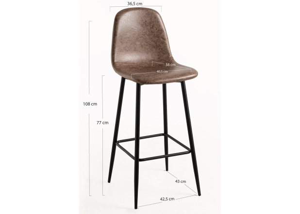 Taburete Kivet Polipiel Vintage