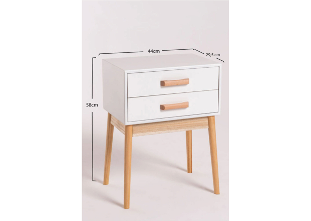 Mesa Cabeceira Kandre 2 Gavetas