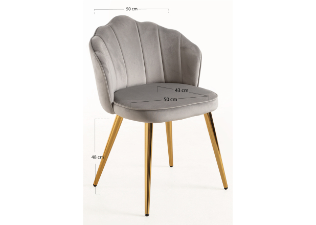 Silla Menpu Gold Terciopelo
