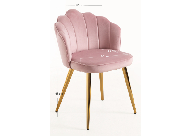 Silla Menpu Gold Terciopelo