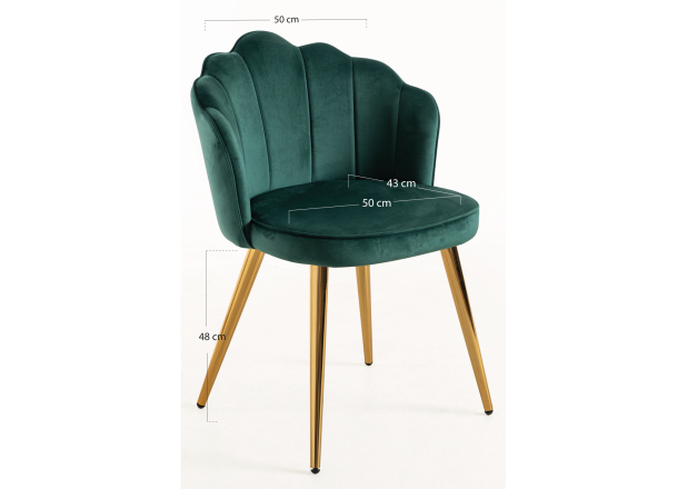 Silla Menpu Gold Terciopelo