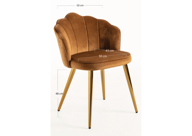 Silla Menpu Gold Terciopelo