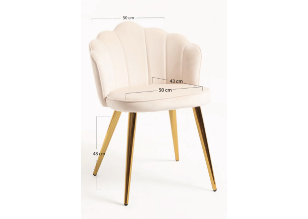 Silla Menpu Gold Terciopelo