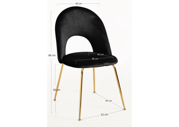 Silla Wedan Gold Terciopelo