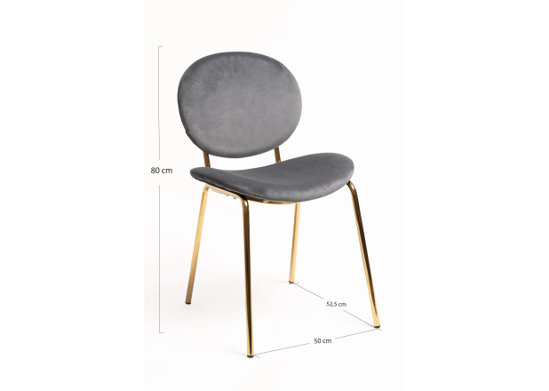 Silla Ronel Black Terciopelo