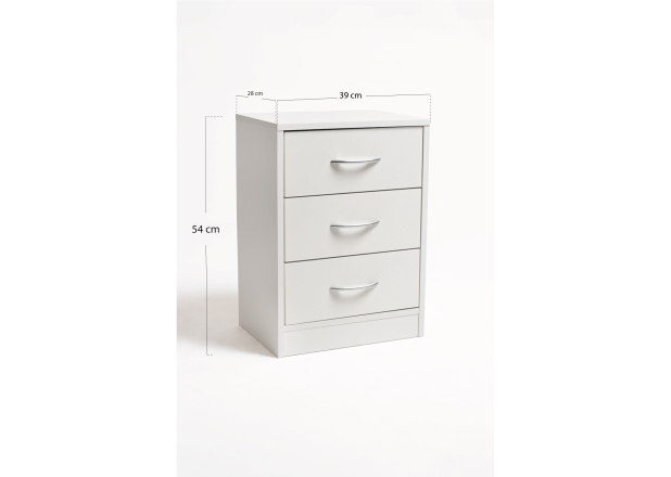 Mesa de cabeceira 3 gavetas Sule