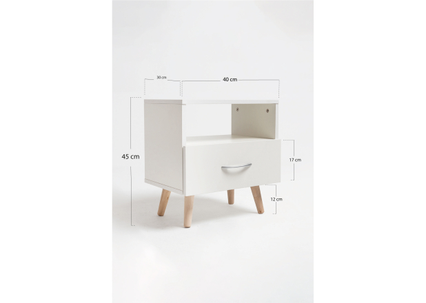Mesa de cabeceira Vensa com 1 gaveta