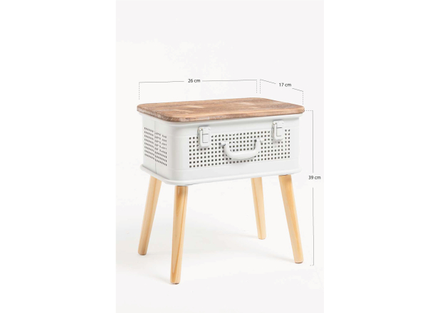 Mesa de cabeceira Meyer 39x26x17 cm