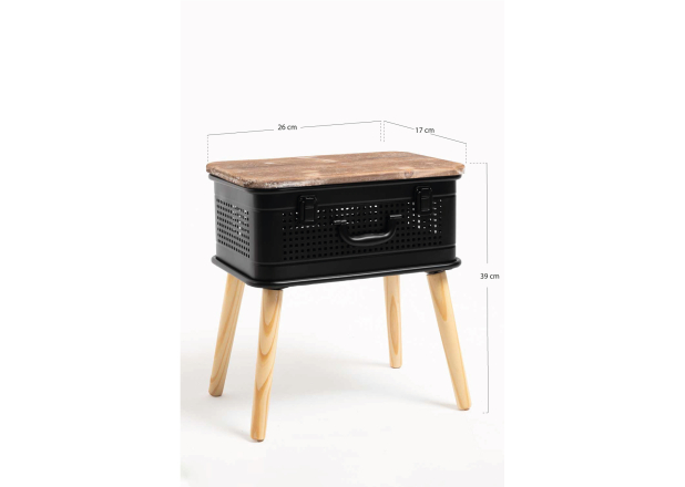 Mesa de cabeceira Meyer 39x26x17 cm