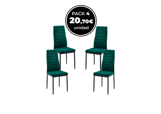 Pack 4 Sillas Clever Terciopelo