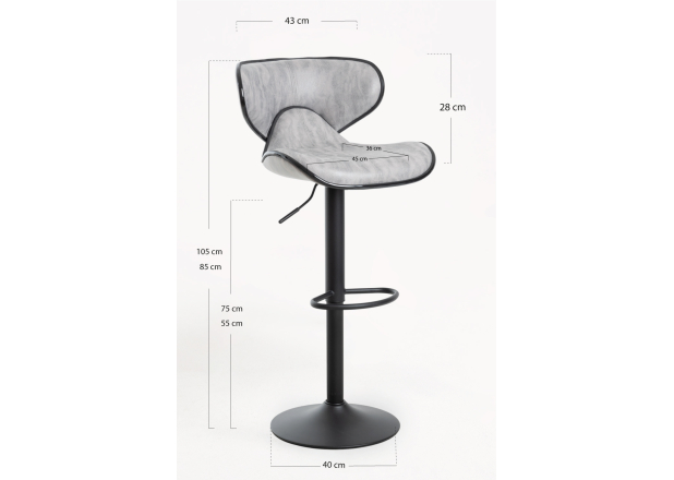 Taburete Chester Black