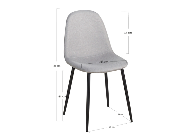 Silla Black Leo Tela