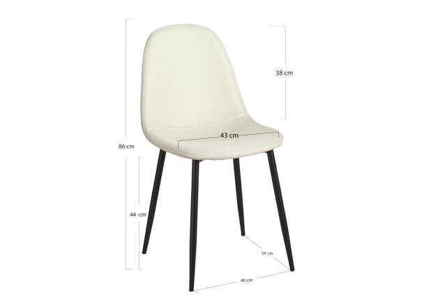 Silla Black Leo Tela
