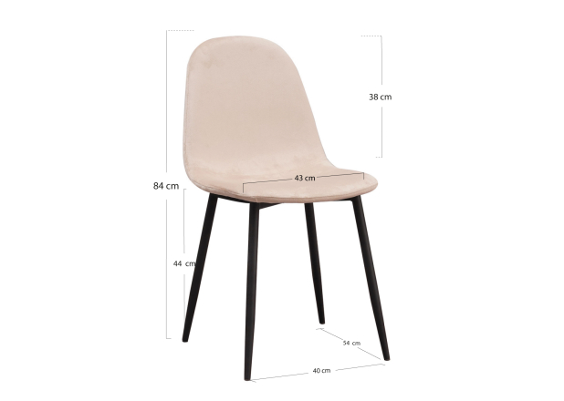 Silla Leo Black Terciopelo