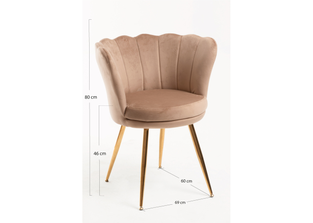 Silla Sandu Golden Terciopelo