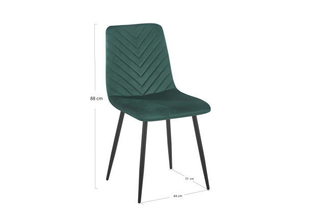 Silla Saki Black Terciopelo