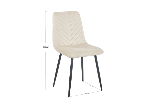 Silla Saki Black Terciopelo