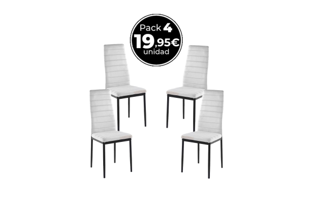 Pack 4 Sillas Clever Terciopelo