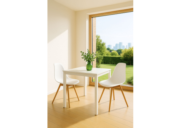 Mesa Centro Nait 50x50cm Blanco