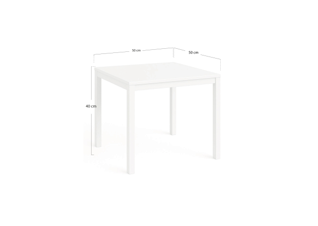 Mesa de Centro Nait 50x50cm Branca
