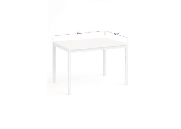 Mesa Centro Nait 75x40cm Blanco