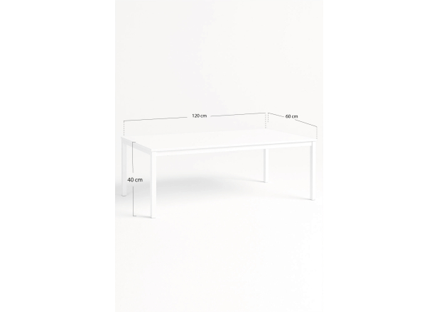 Mesa Centro Nait 120x60cm Blanco