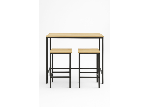 Conjunto Mesa Alta + 2 Taburetes Bar Narme