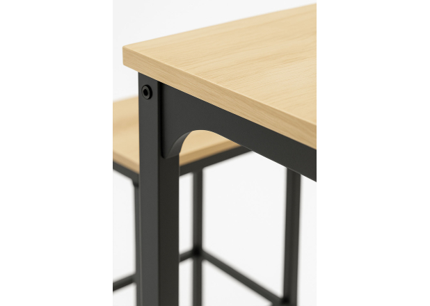 Conjunto Mesa Alta + 2 Taburetes Bar Narme