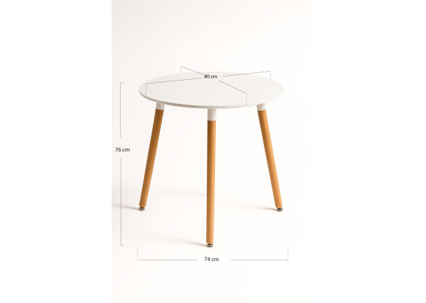 Mesa Nera Redonda 80 cm