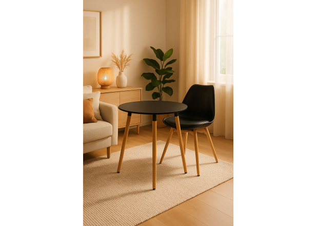 Mesa Nera Redonda 80 cm