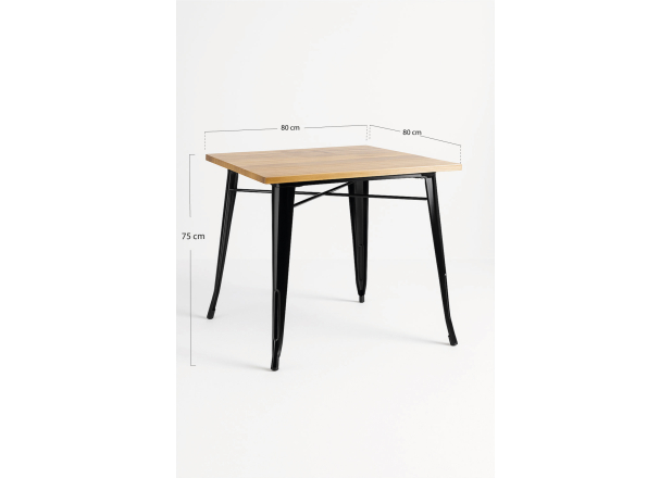 Mesa Meyer Quadrada Madeira Natural 80 cm