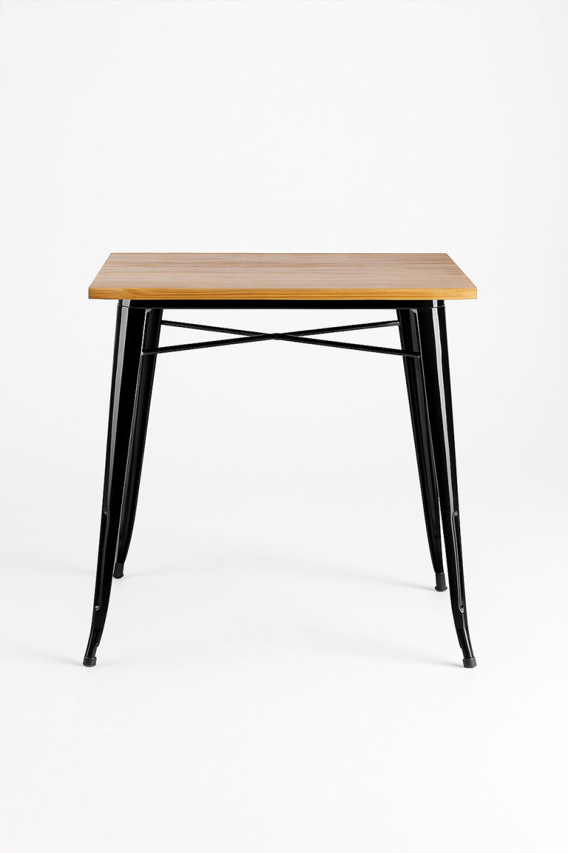 Mesa Meyer Cuadrada Madera Natural 80 cm - Mesas Hostelería