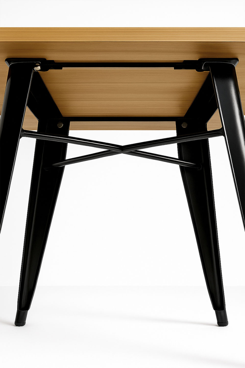 Mesa Meyer Cuadrada Madera Natural 80 cm - Mesas Hostelería