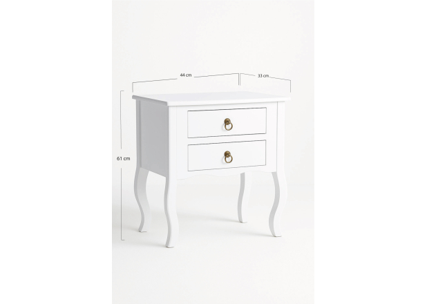 Mesa Cabeceira Camboa 2 Gavetas
