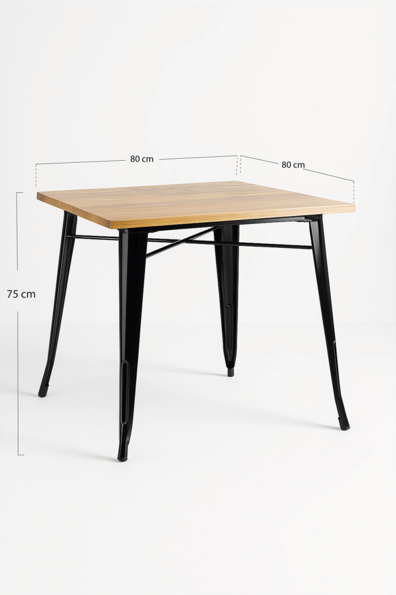 Mesa Meyer Cuadrada Madera Natural 70 cm - Mesas Comedor