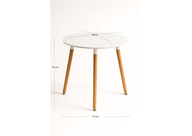 Mesa Nera Redonda 60 cm