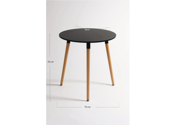 Mesa Nera Redonda 60 cm