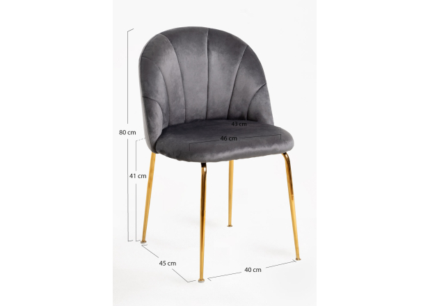 Silla Gelma Gold Terciopelo