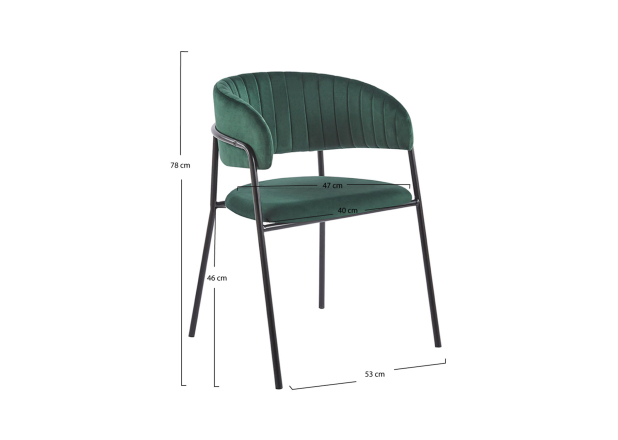 Silla Niel Black Terciopelo