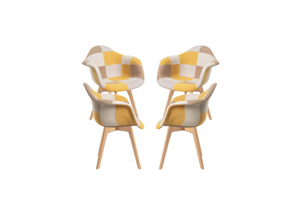 Pack 4 Cadeiras Luba Patchwork