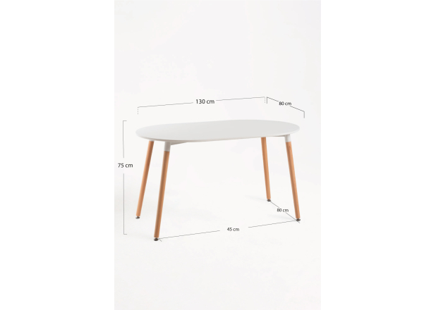 Mesa Nera Ovalada