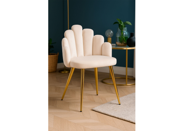 Silla Hanpe Gold Terciopelo