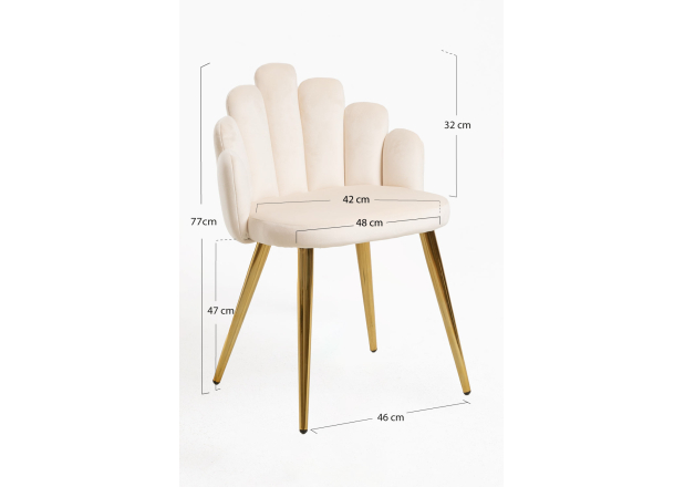 Silla Hanpe Gold Terciopelo