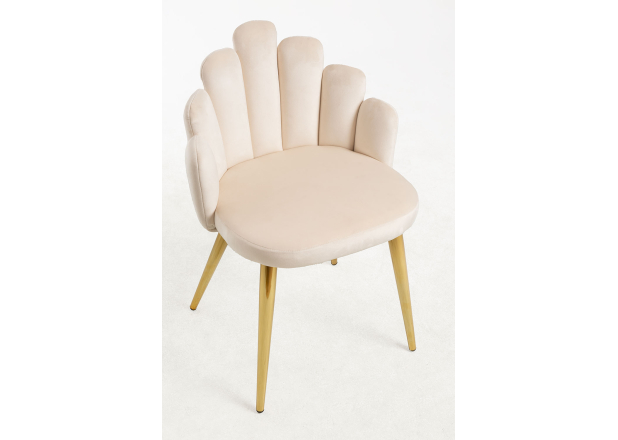 Cadeira Hanpe Gold Veludo